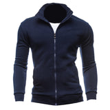 Autumn Cardigan Solid Plain Men Hoodies Basic Style