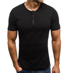 Fashion Casual T-Shirts Men Basic Color Short