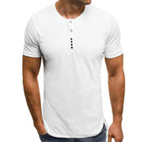 Fashion Casual T-Shirts Men Basic Color Short