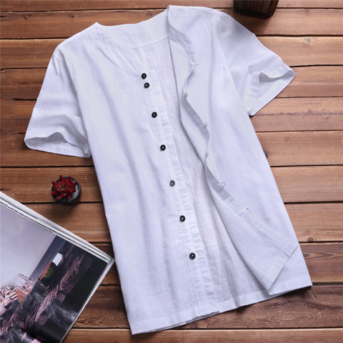 Stylish M-3XL Cotton Linen Casual Shirts