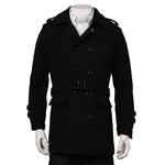 Winter Men Warm Jackets Black Grey Faux