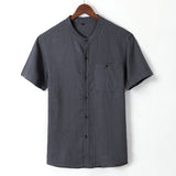 High Quality Men's Shirts Short Sleeve Button