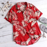 Chic 2019 Hawaiian Red Shirts Tropical Shirts